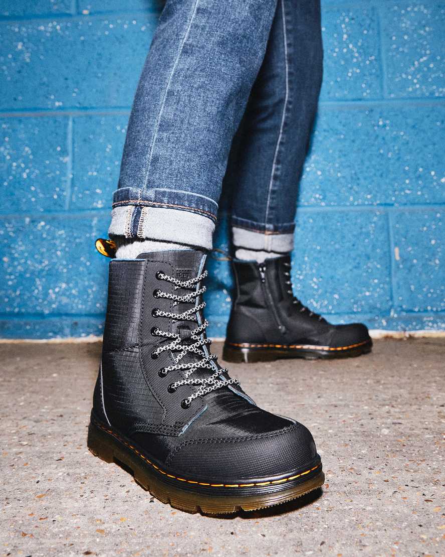 sorte dr martens combs utility børne casual støvler