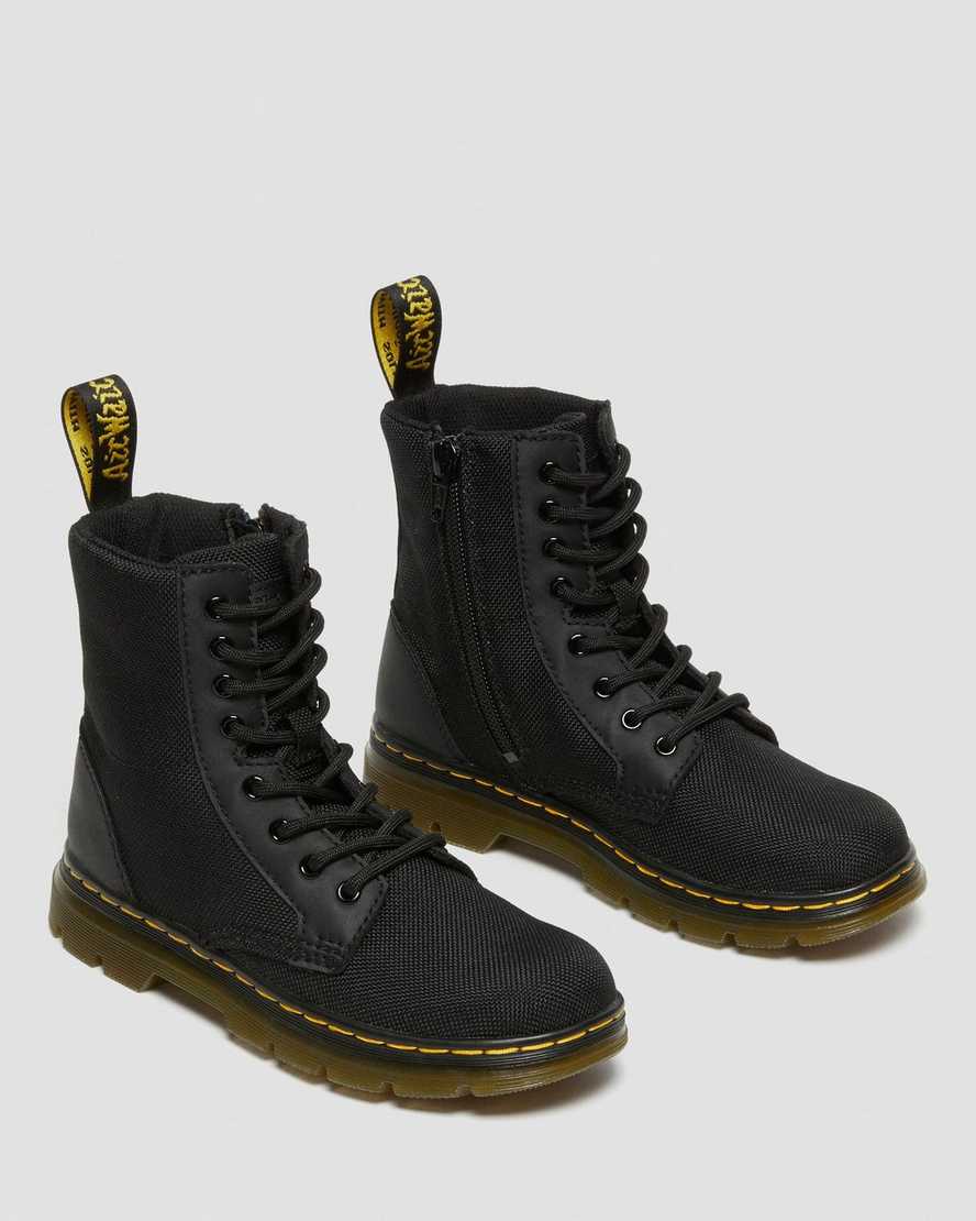 sorte dr martens combs extra tough poly børne casual støvler