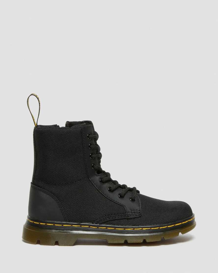 sorte dr martens combs extra tough poly børne casual støvler