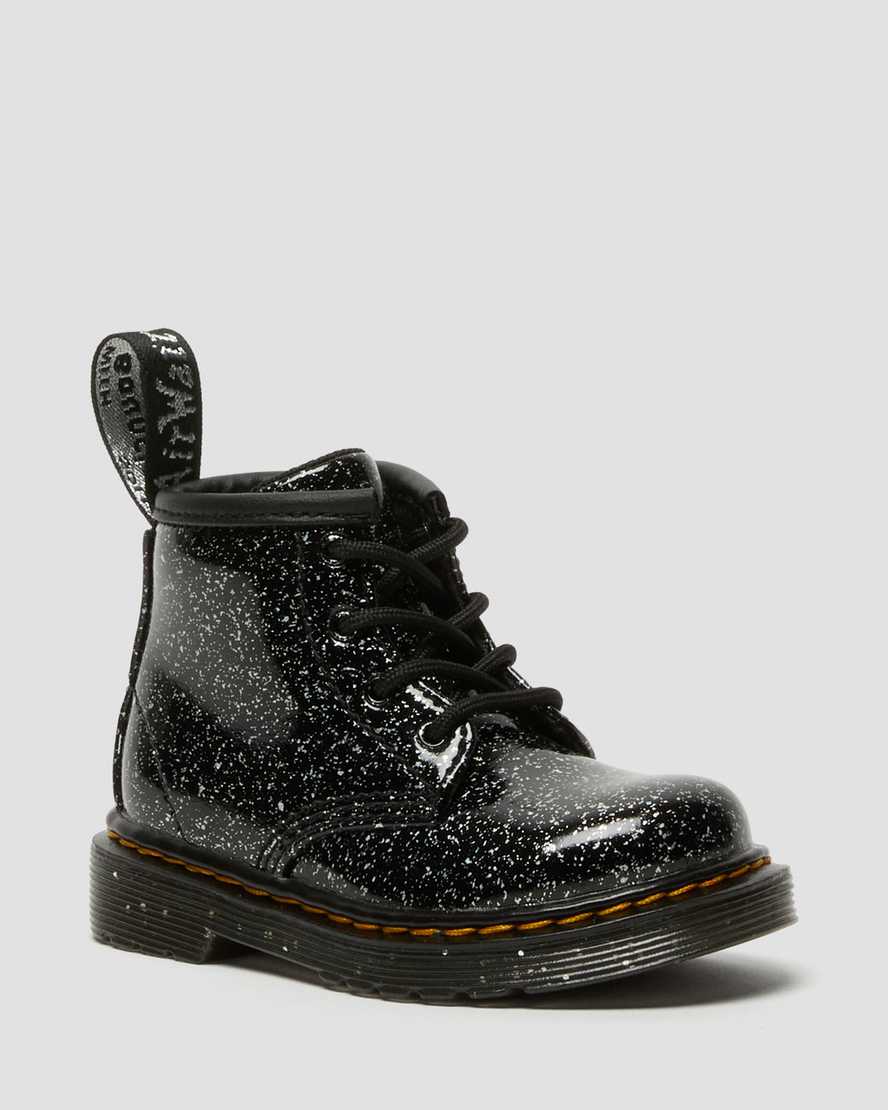 sorte dr martens 1460 glitter ankle børne casual støvler