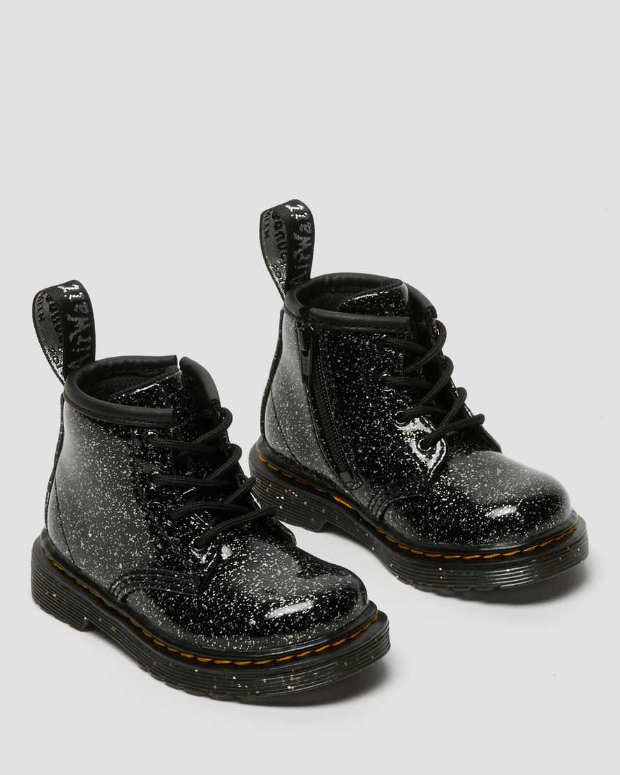 sorte dr martens 1460 glitter ankle børne casual støvler