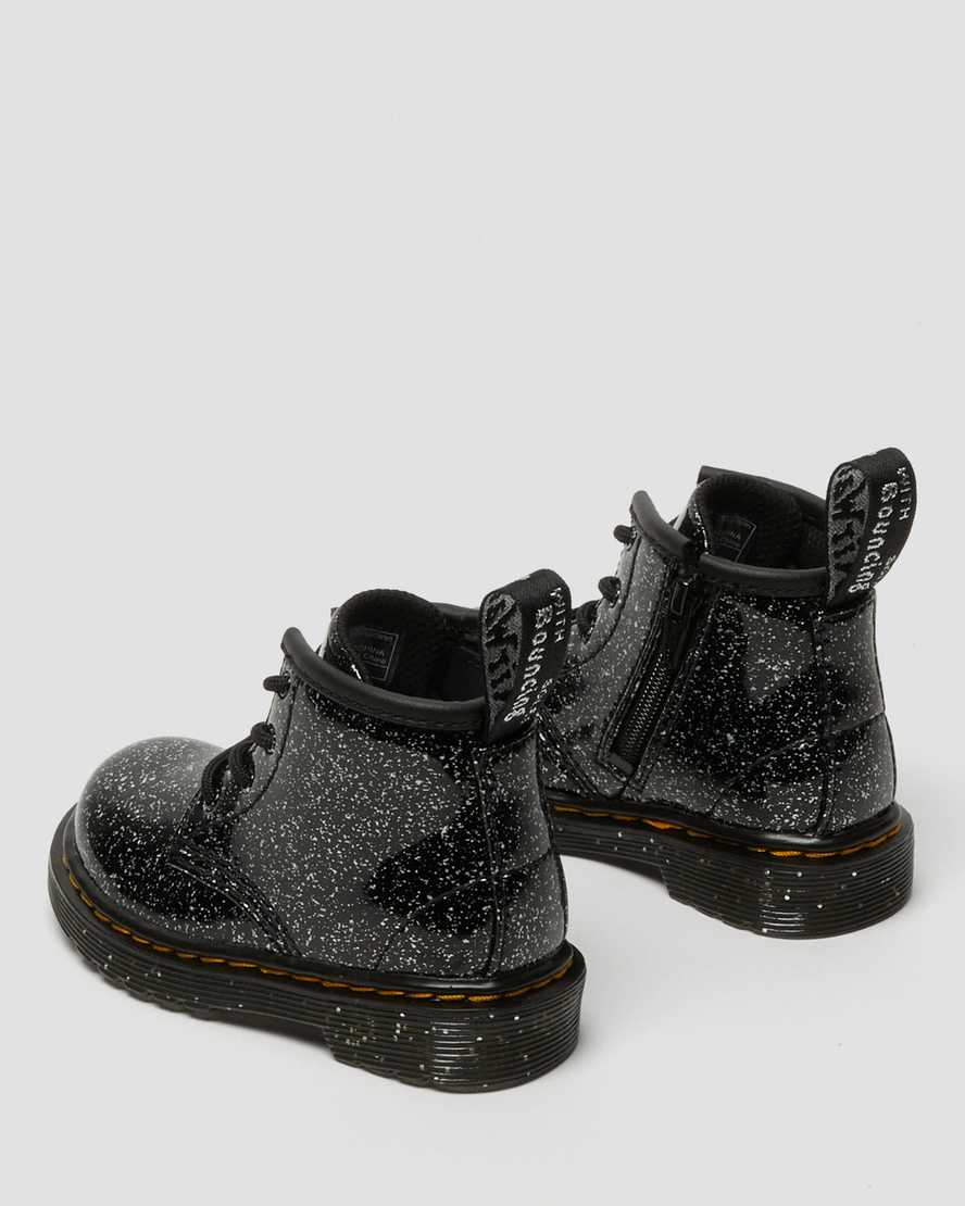 sorte dr martens 1460 glitter ankle børne casual støvler