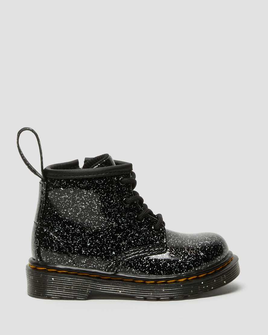 sorte dr martens 1460 glitter ankle børne casual støvler