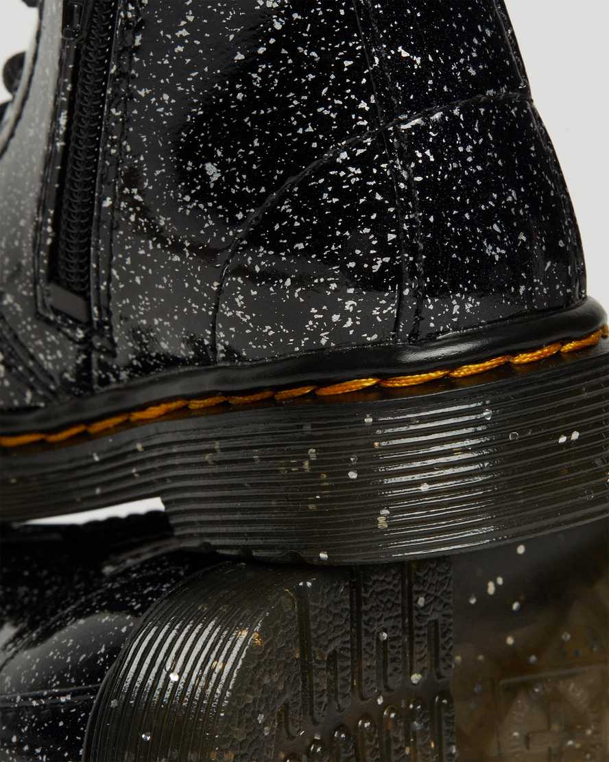 sorte dr martens 1460 glitter ankle børne casual støvler