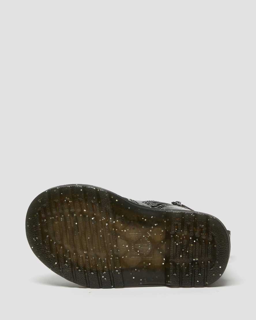 sorte dr martens 1460 glitter ankle børne casual støvler