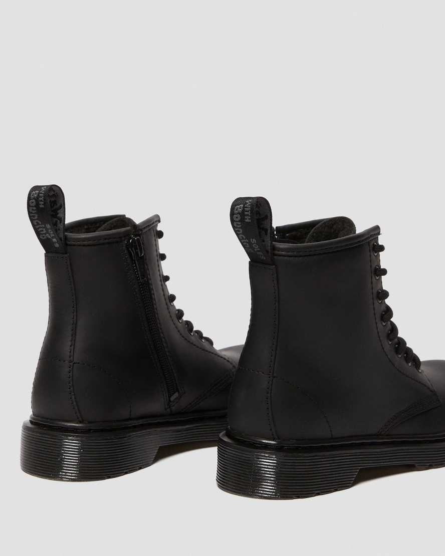 sorte dr martens 1460 børne støvler i kunstpels