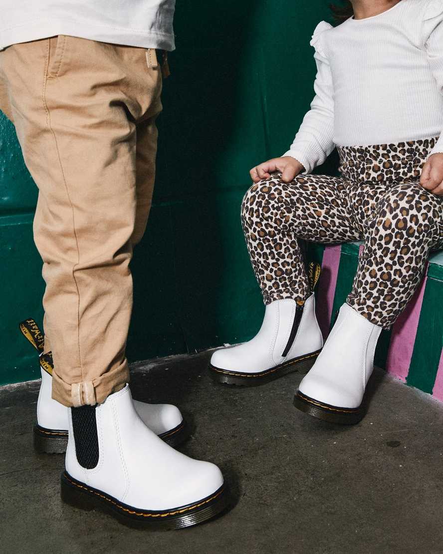 hvide dr martens 2976 børne chelsea støvler