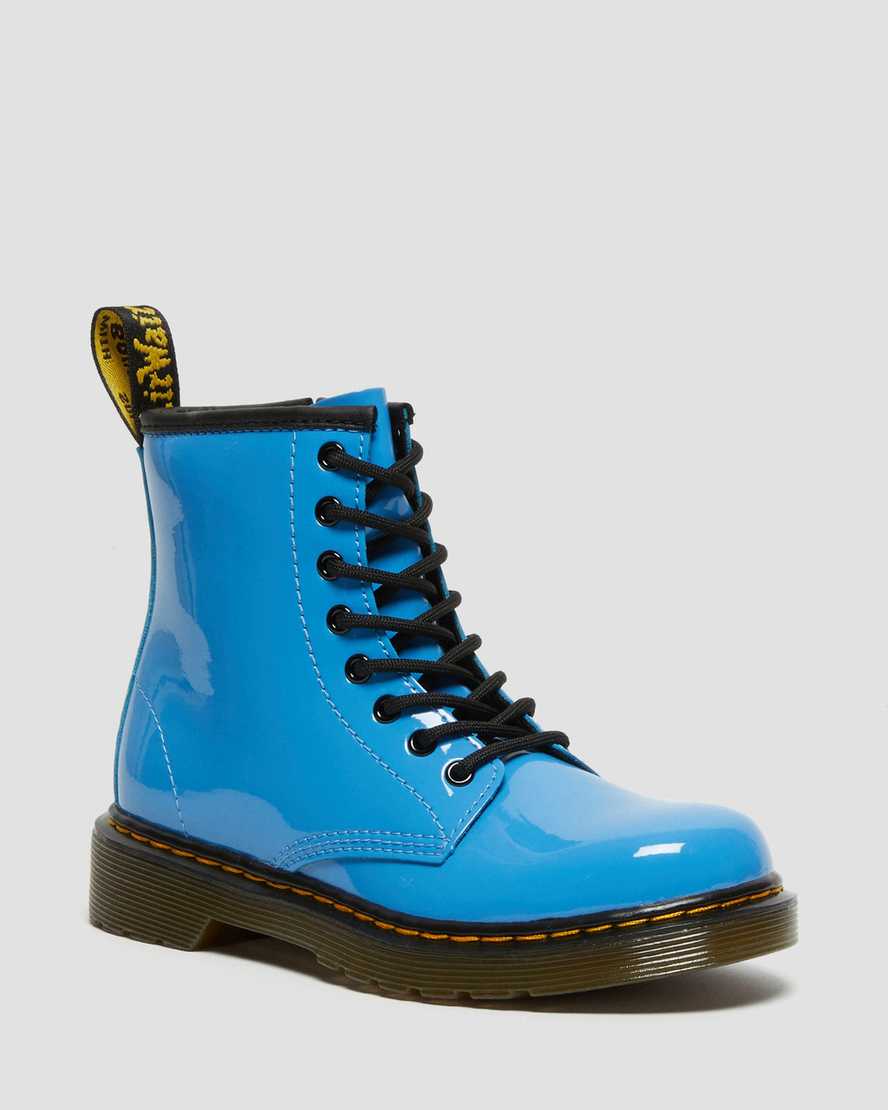 blå dr martens 1460 patent børnestøvler med snøre