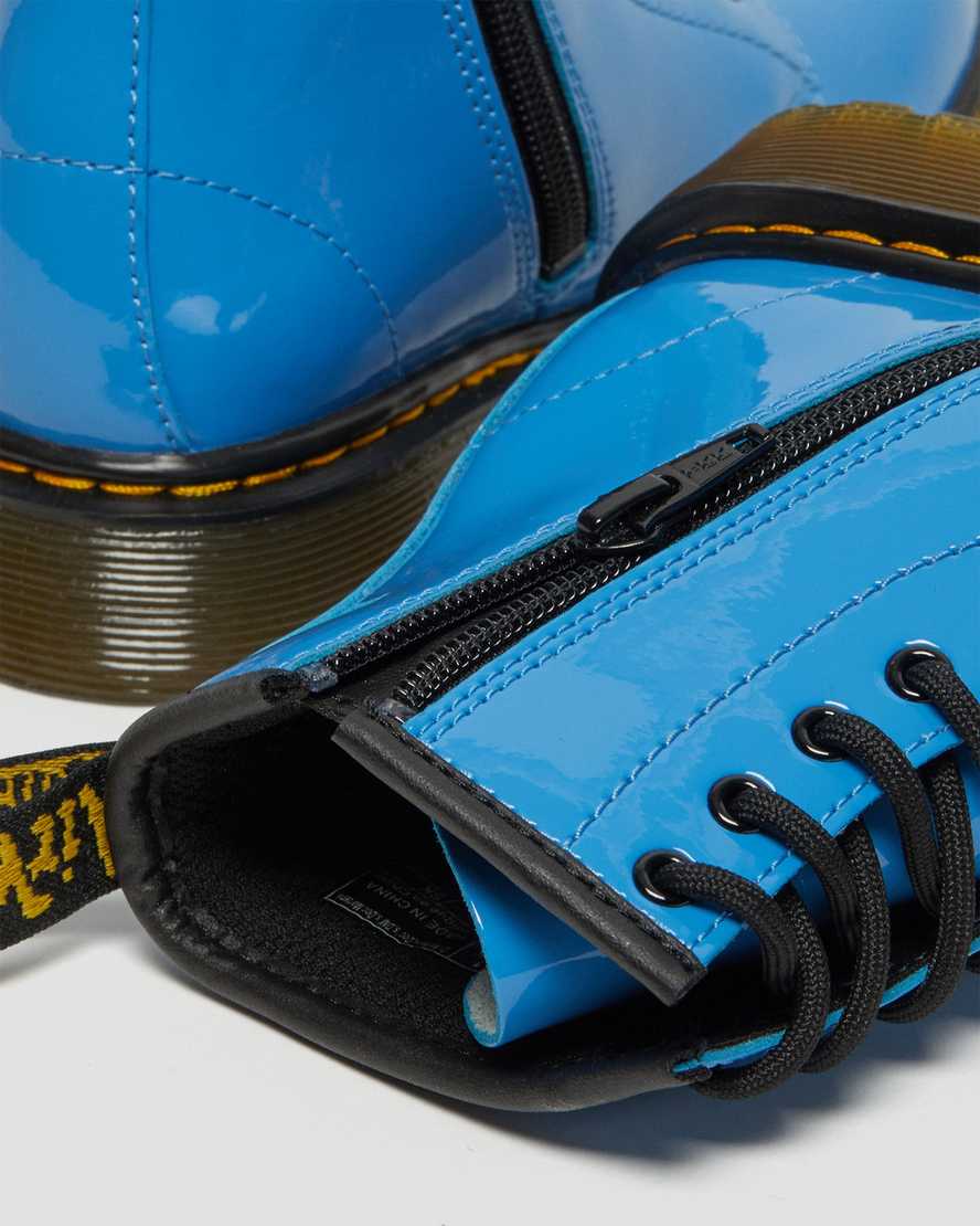 blå dr martens 1460 patent børnestøvler med snøre