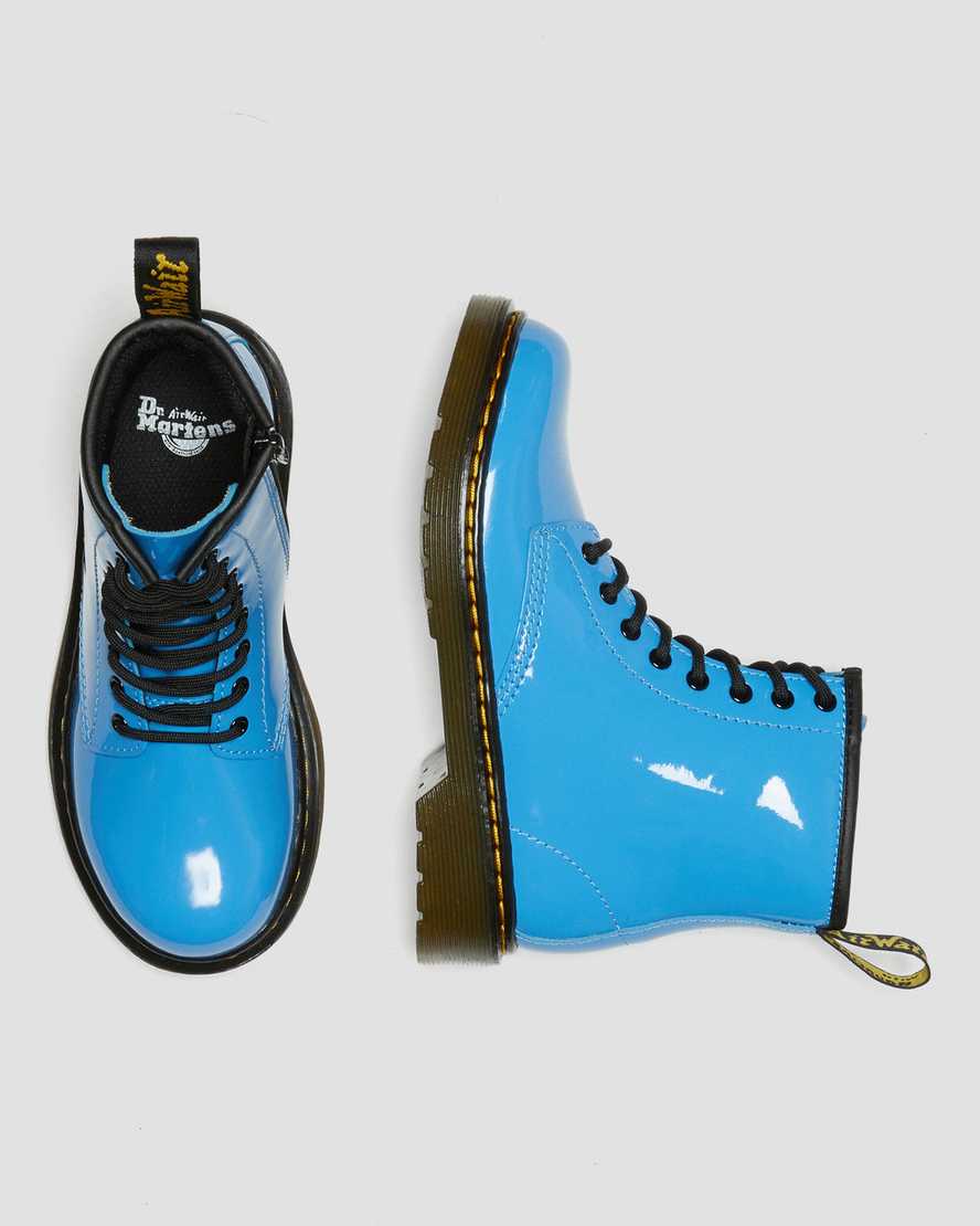 blå dr martens 1460 patent børnestøvler med snøre