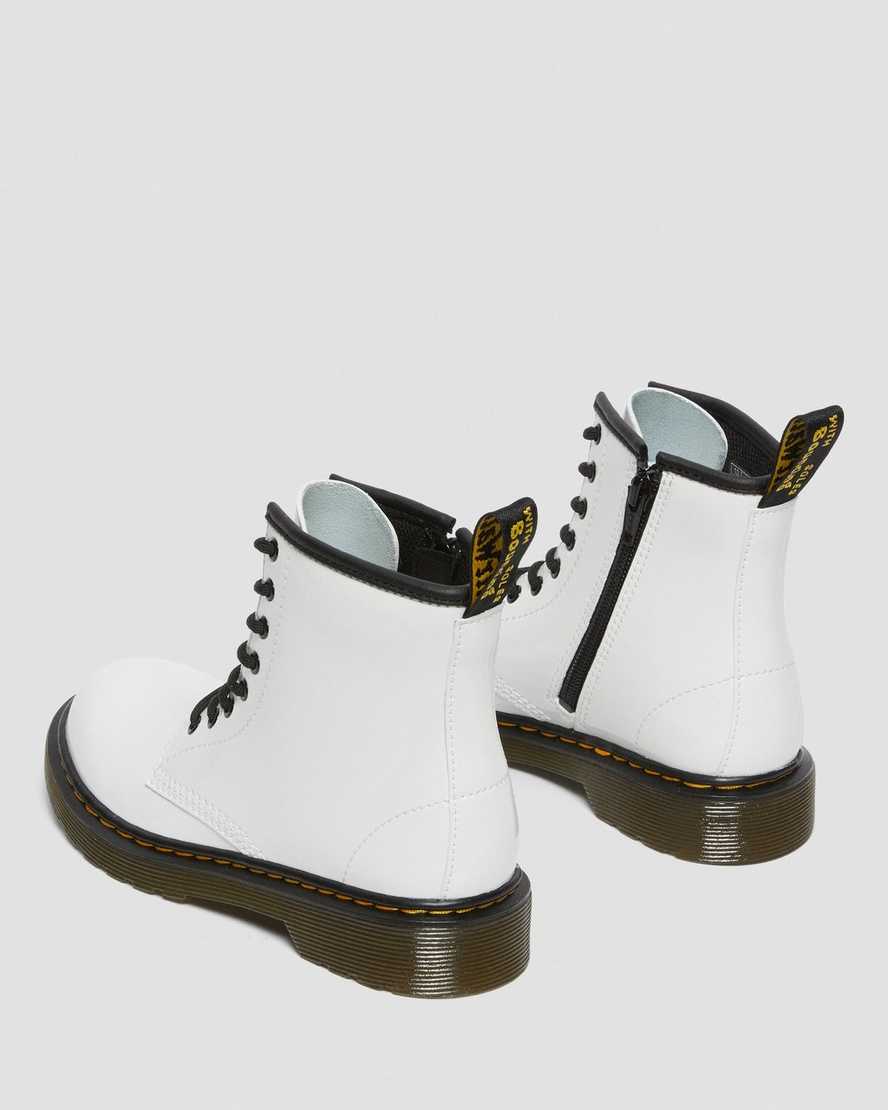 hvide dr martens 1460 patent børnestøvler med snøre