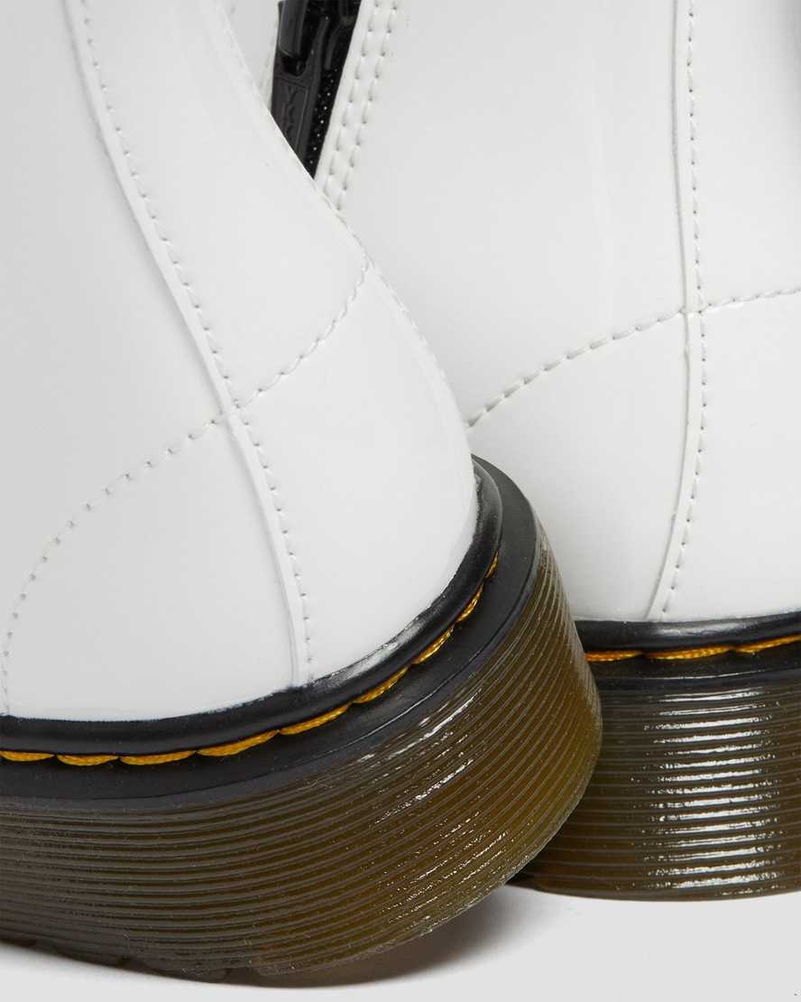 hvide dr martens 1460 patent børnestøvler med snøre
