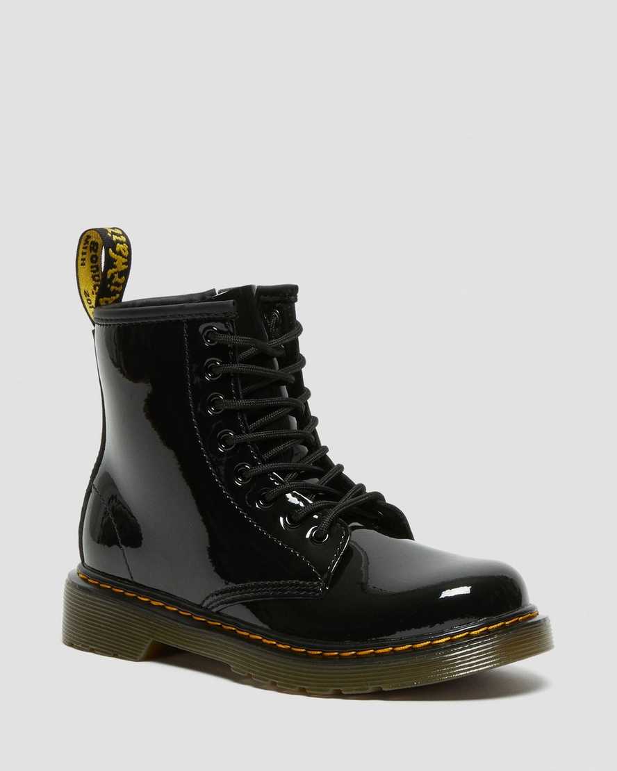 sorte dr martens 1460 patent børnestøvler med snøre