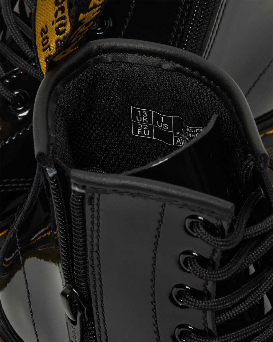 sorte dr martens 1460 patent børnestøvler med snøre