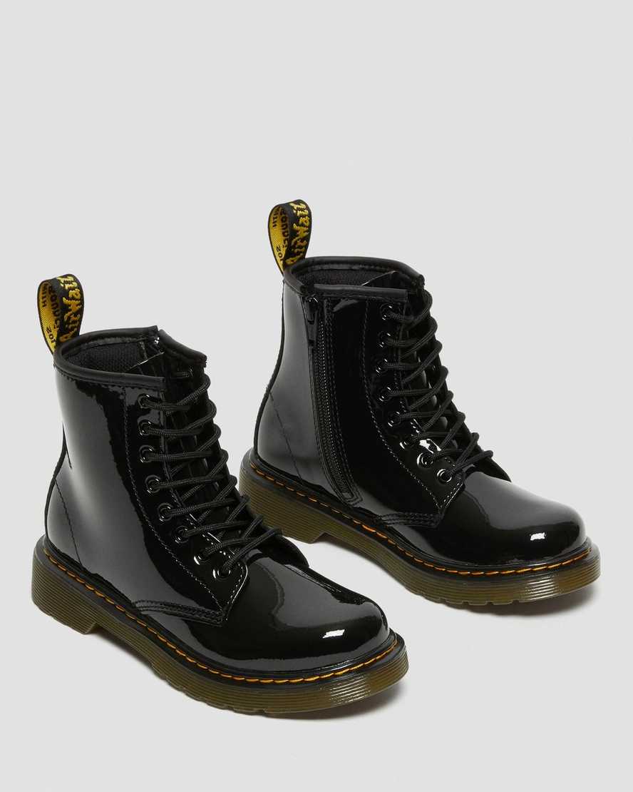 sorte dr martens 1460 patent børnestøvler med snøre