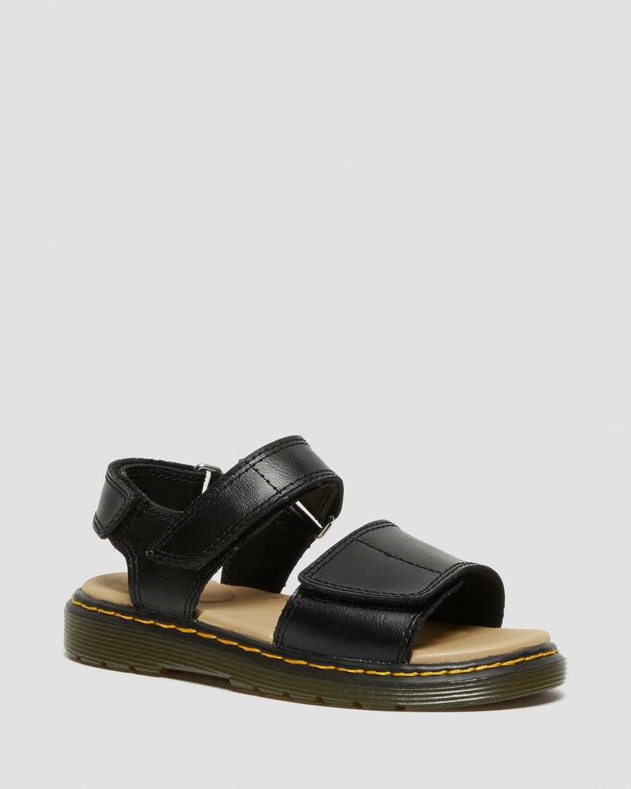 sorte dr martens romi velcro børnesandaler