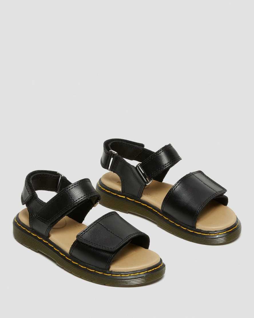 sorte dr martens romi velcro børnesandaler