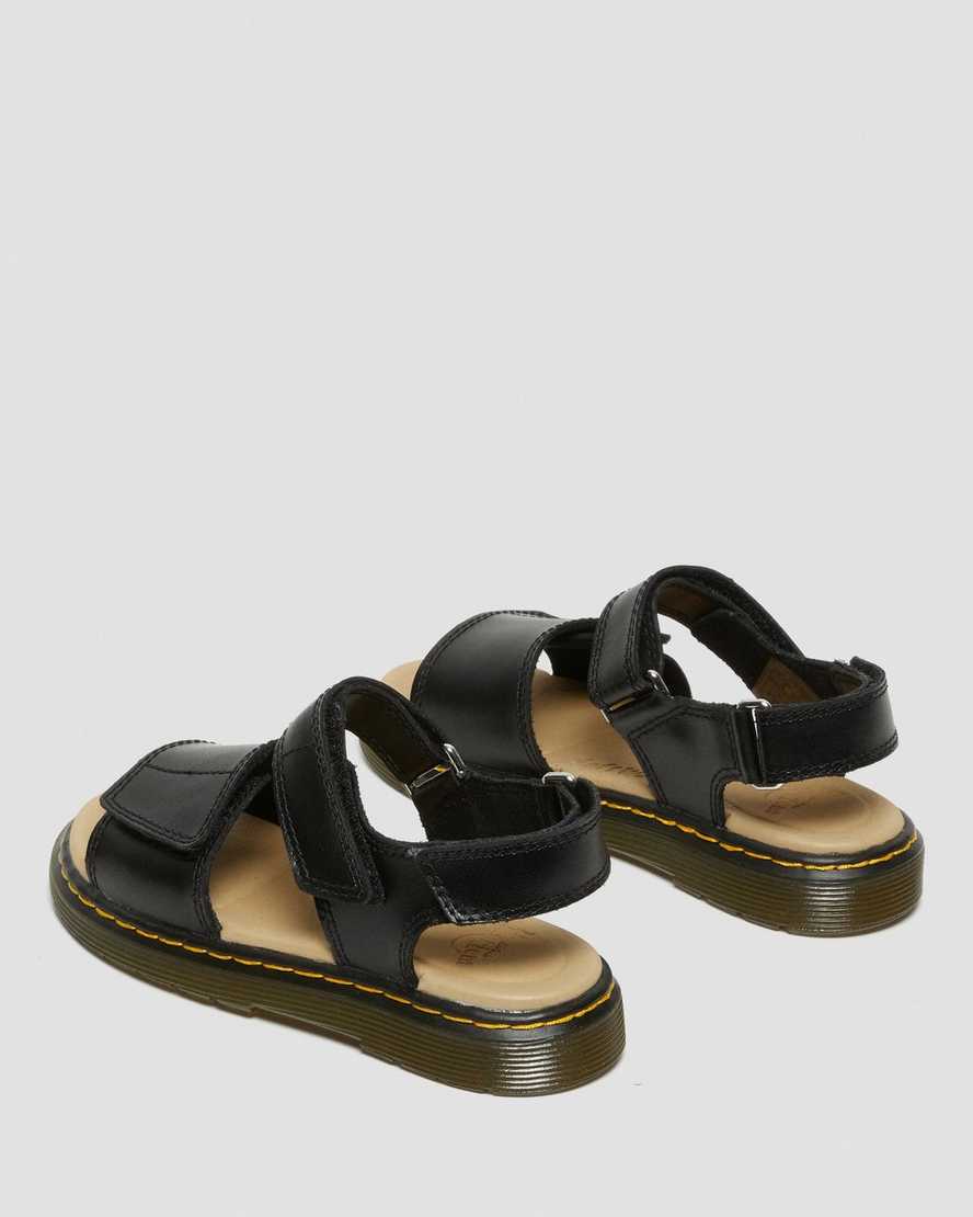 sorte dr martens romi velcro børnesandaler