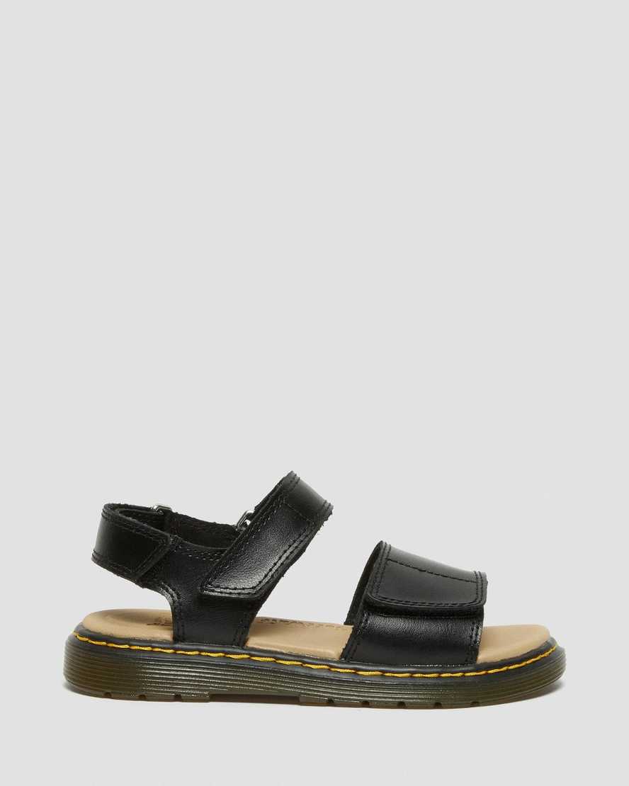sorte dr martens romi velcro børnesandaler