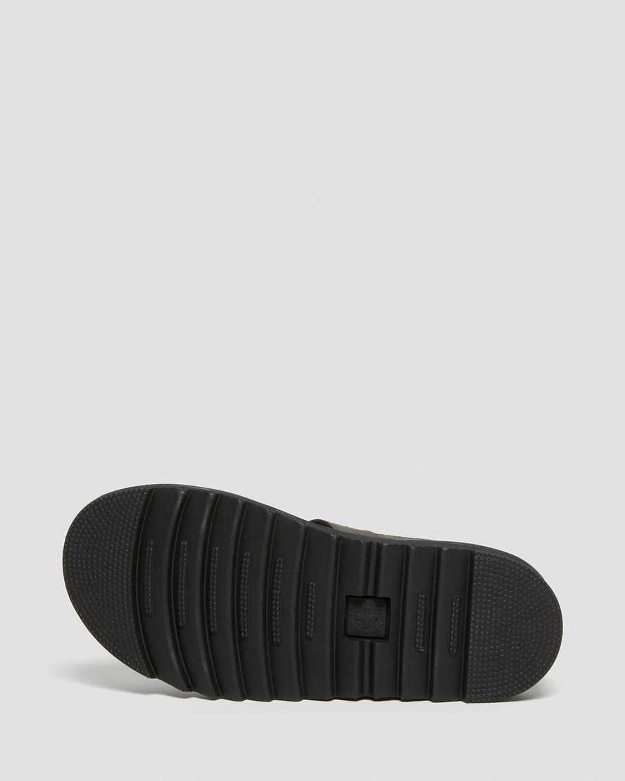 mørkebrune dr martens terry strap børnesandaler
