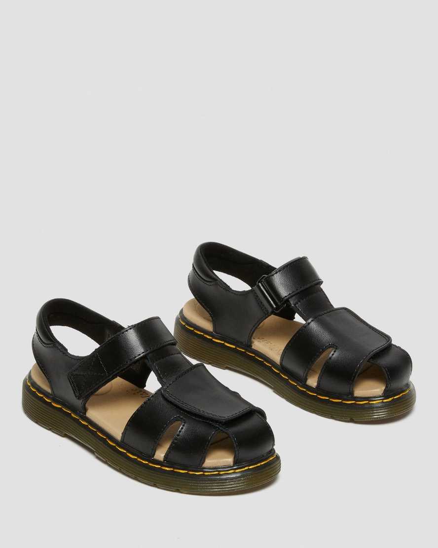 dr. martens moby ii velcro børnesandaler sorte