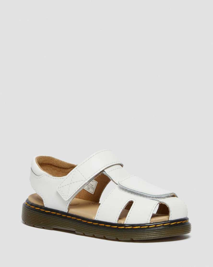 hvide dr martens moby ii velcro børnesandaler