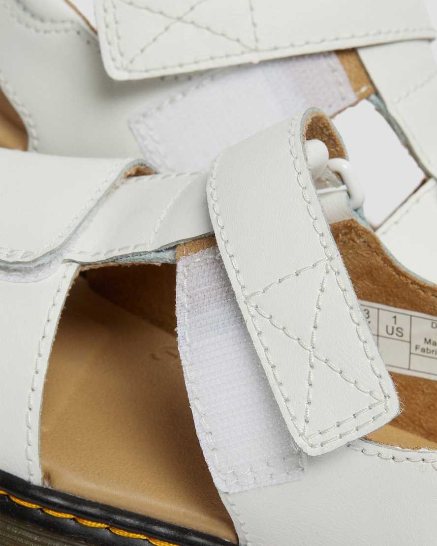 hvide dr martens moby ii velcro børnesandaler