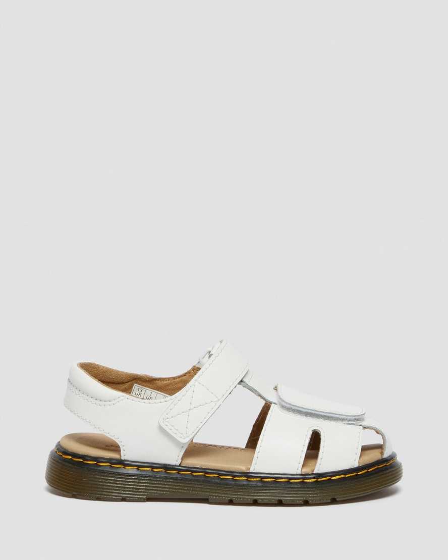 hvide dr martens moby ii velcro børnesandaler