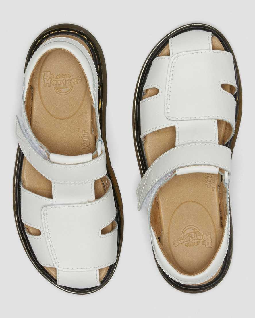 hvide dr martens moby ii velcro børnesandaler
