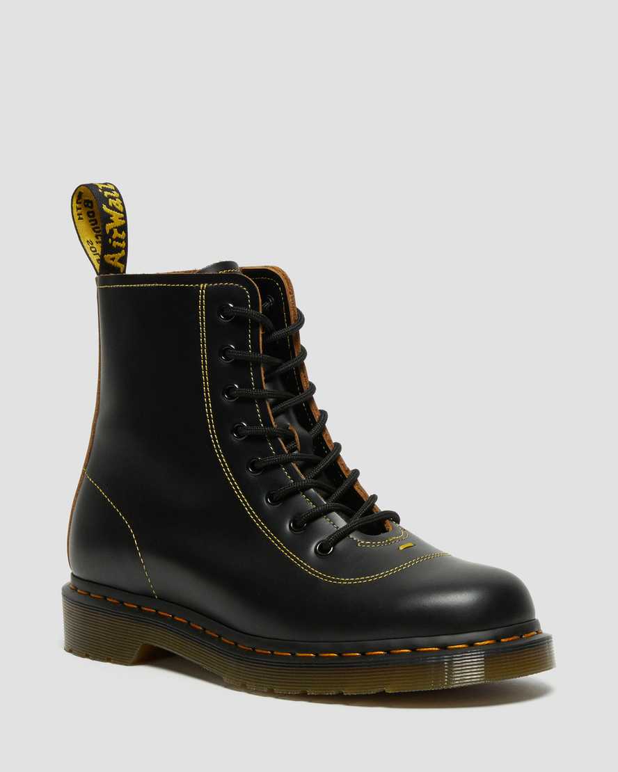 sorte dr martens pharamond vintage smooth herre ankelstøvler