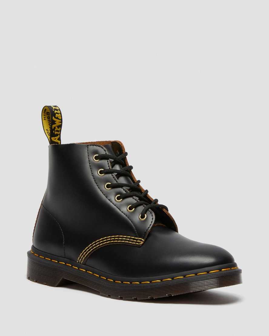 sorte dr martens 101 vintage smooth herre ankelstøvler