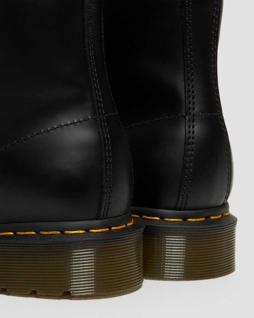 sorte dr martens 101 yellow stitch smooth herre ankelstøvler