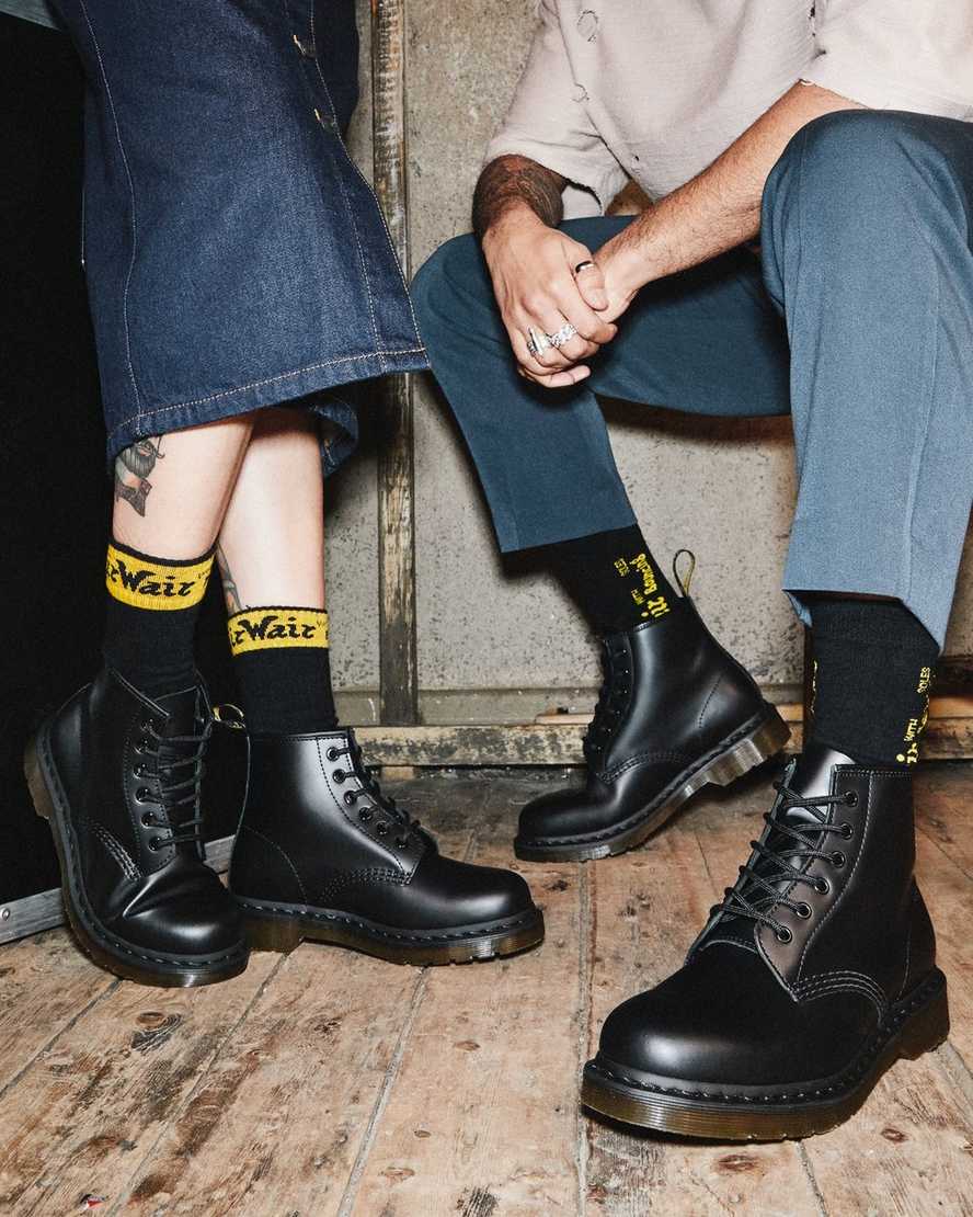 sorte dr martens 101 smooth herre ankelstøvler
