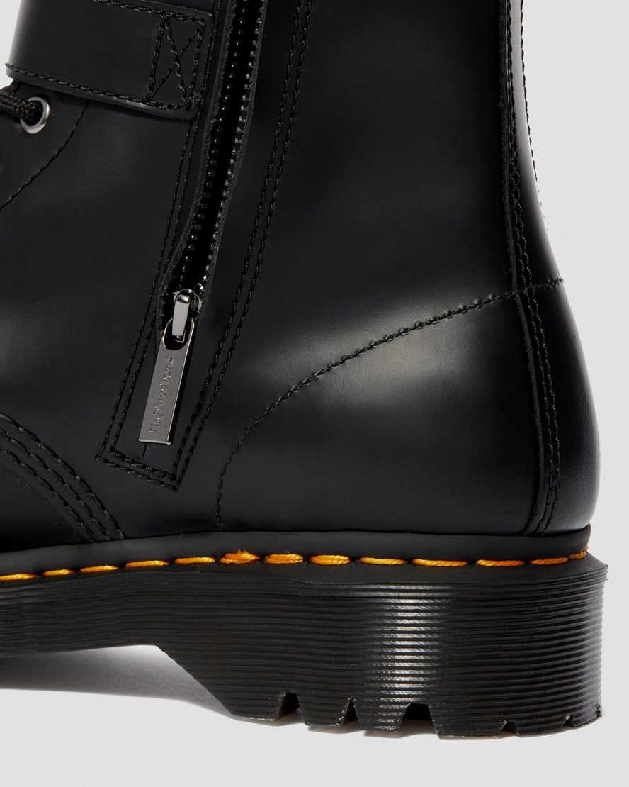 sorte dr martens 1460 smooth herre støvler med spænde