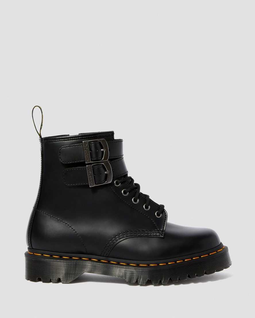 sorte dr martens 1460 smooth herre støvler med spænde