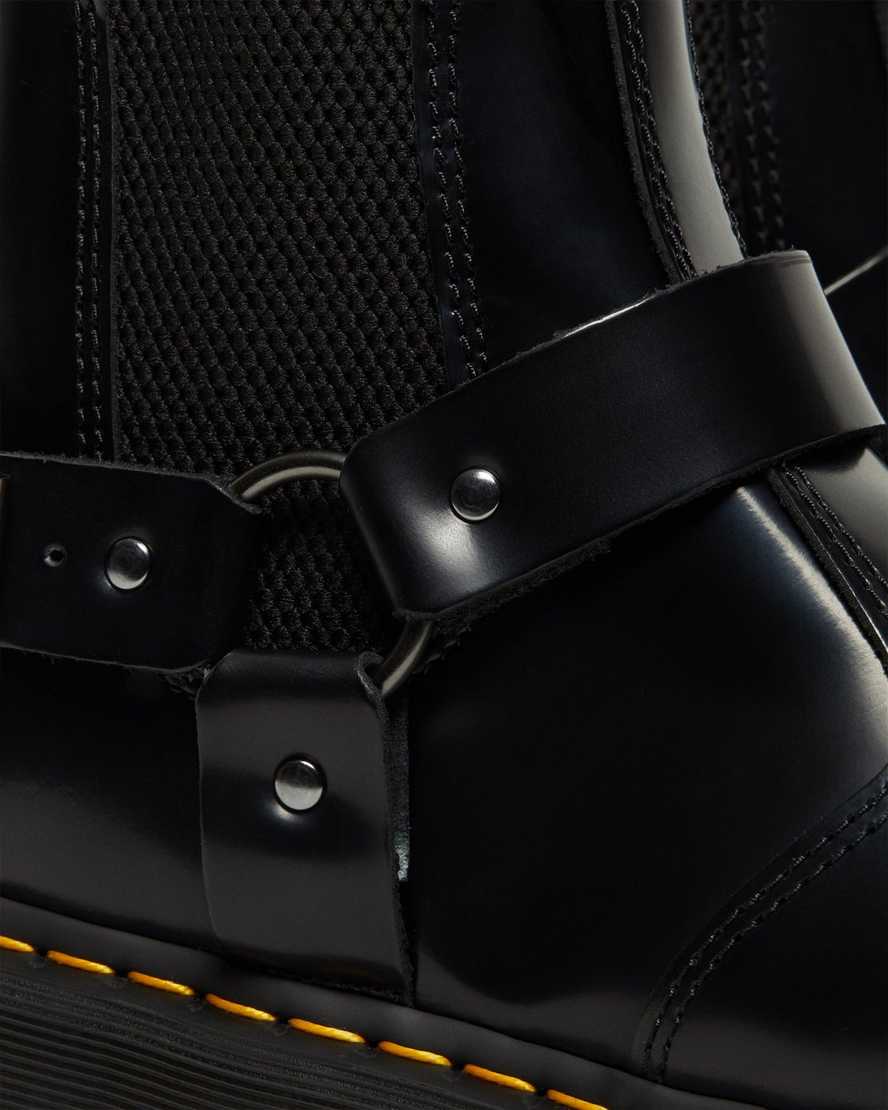 sorte dr martens wincox smooth herre støvler med spænde