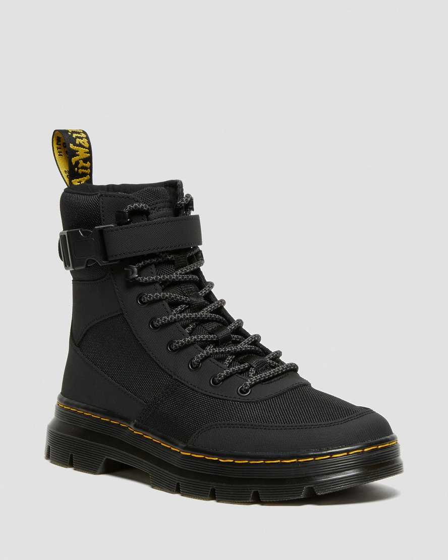 sorte dr martens combs tech extra tough poly herre casual støvler