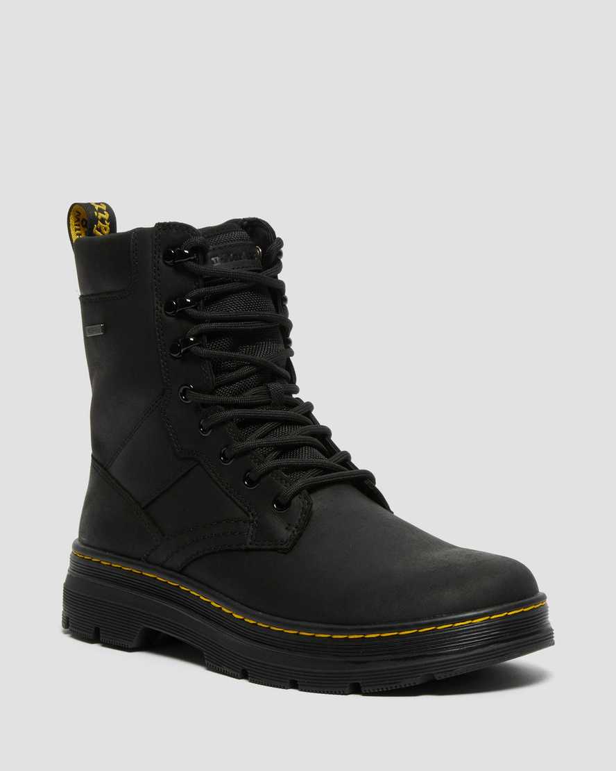 sorte dr martens iowa vandtætte poly herre casual støvler