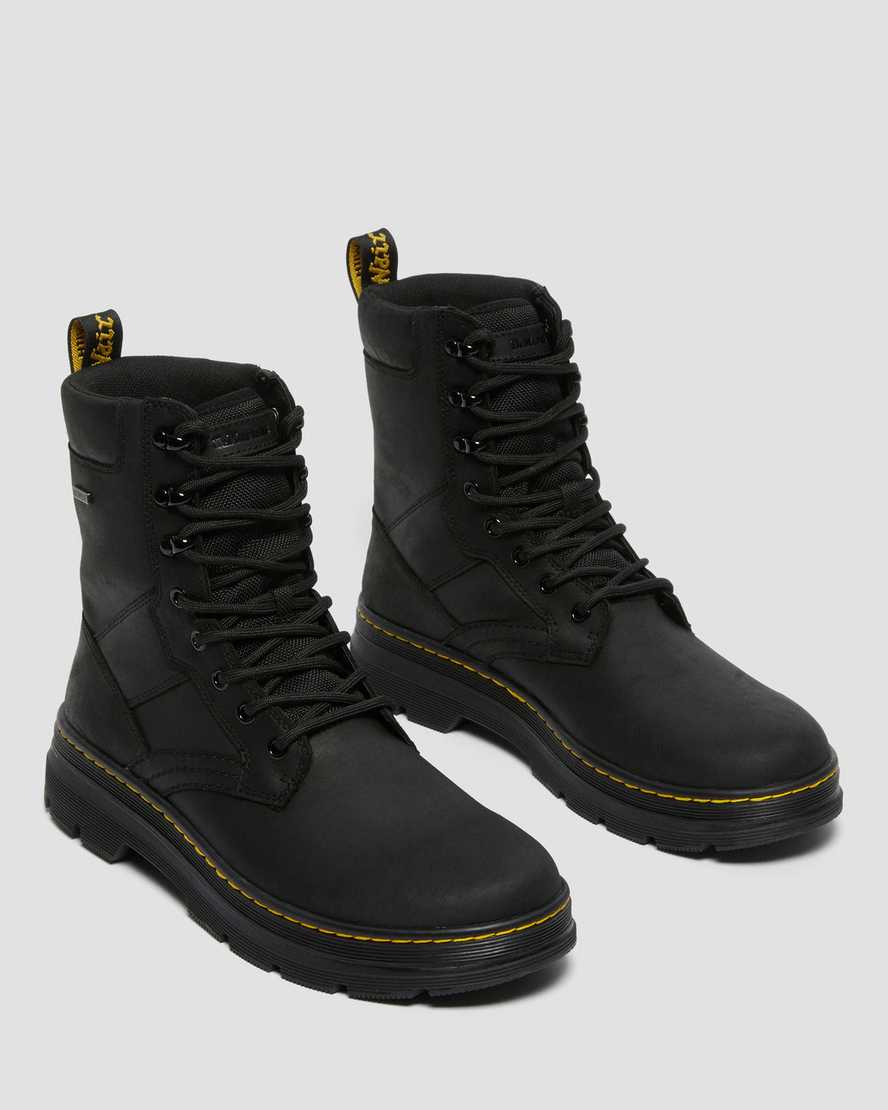 sorte dr martens iowa vandtætte poly herre casual støvler