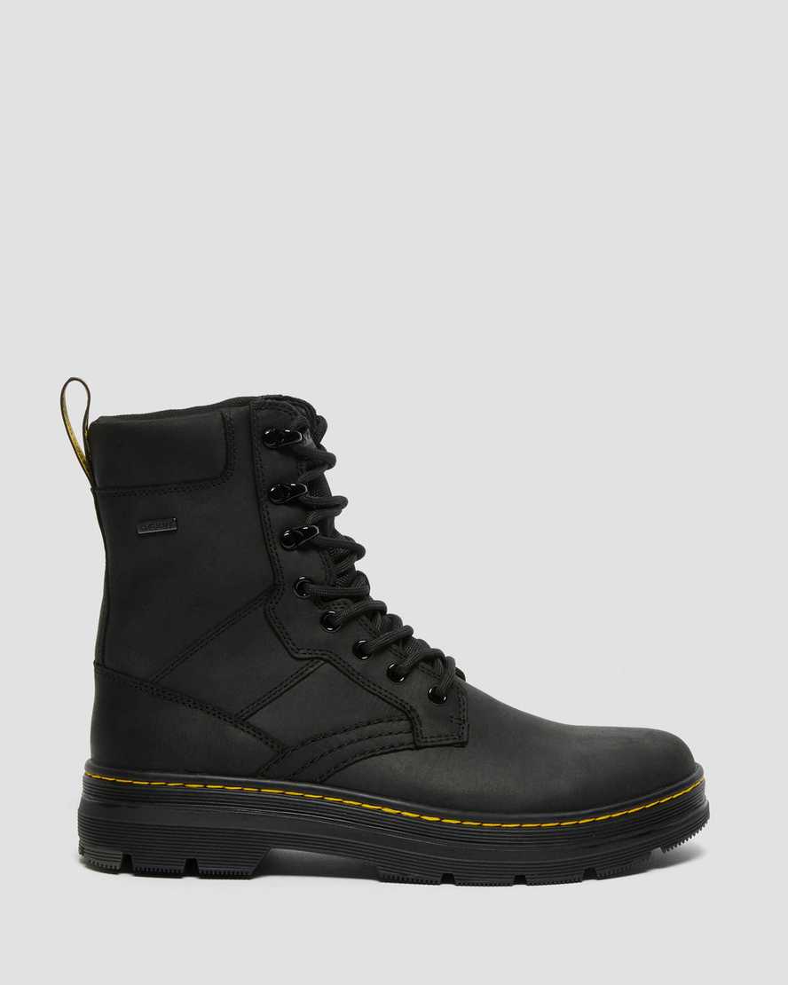 sorte dr martens iowa vandtætte poly herre casual støvler
