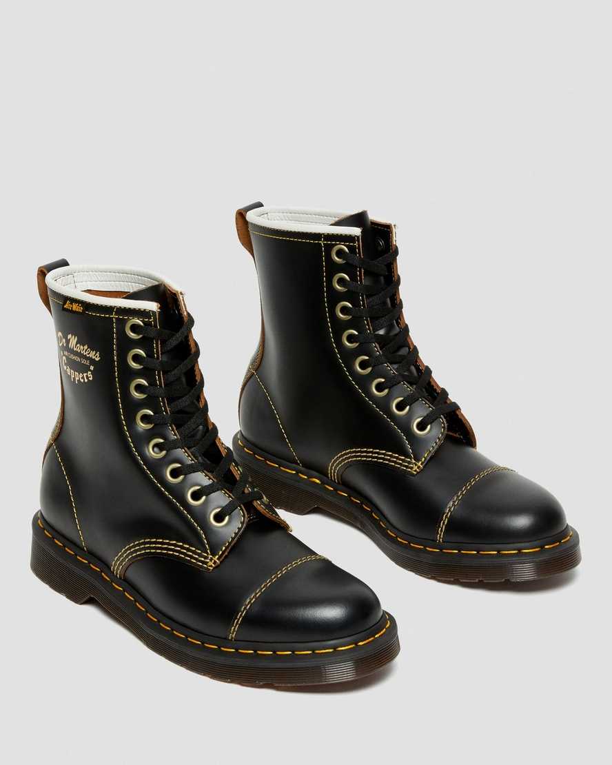 sorte dr martens capper vintage smooth herre casual støvler