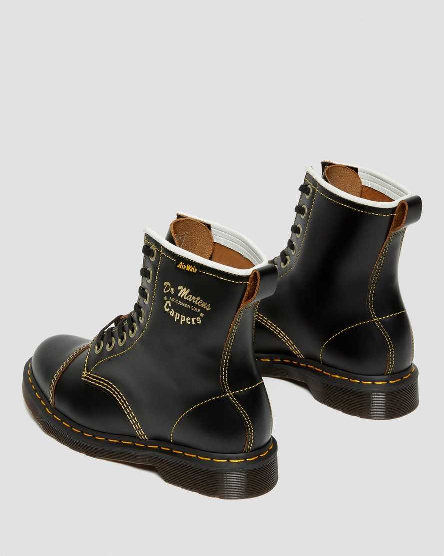 sorte dr martens capper vintage smooth herre casual støvler