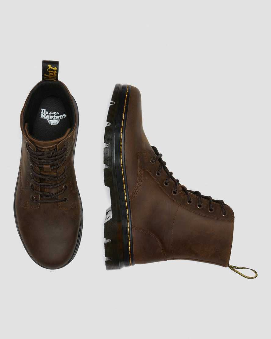 brune dr martens combs crazy horse herre casual støvler