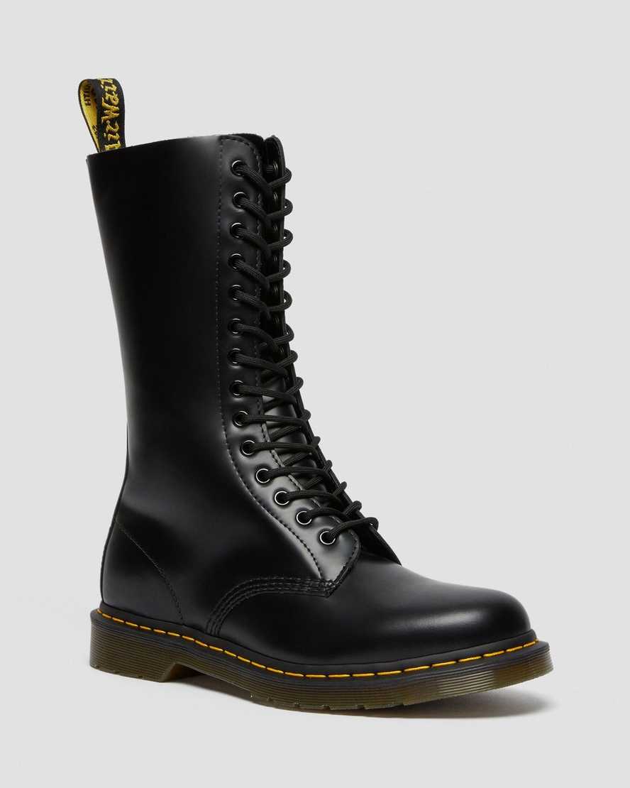 sorte dr martens 1914 smooth tall herre casual støvler
