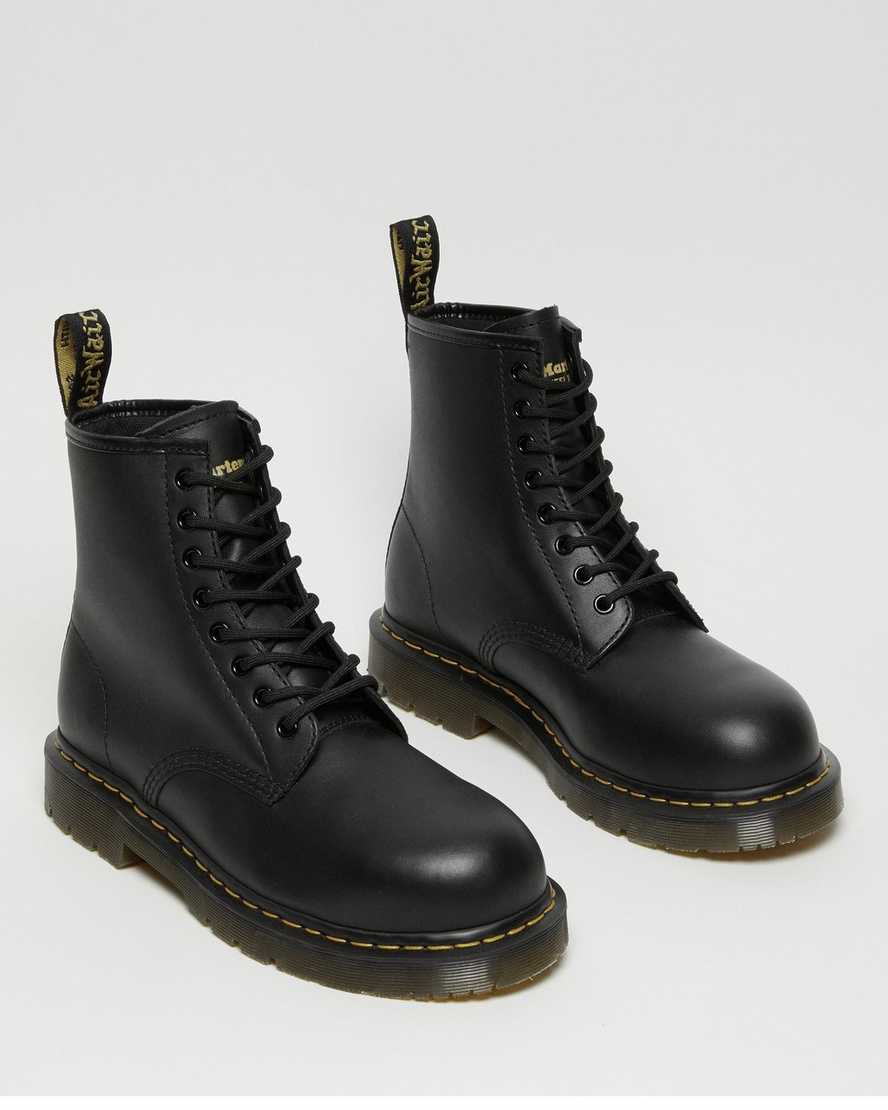 sorte dr martens 1460 skridsikre ståltå herre casual støvler