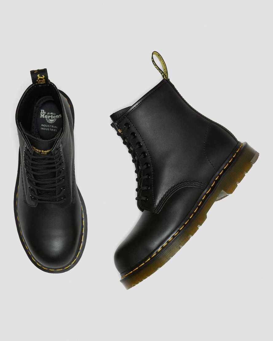 sorte dr martens 1460 skridsikre ståltå herre casual støvler