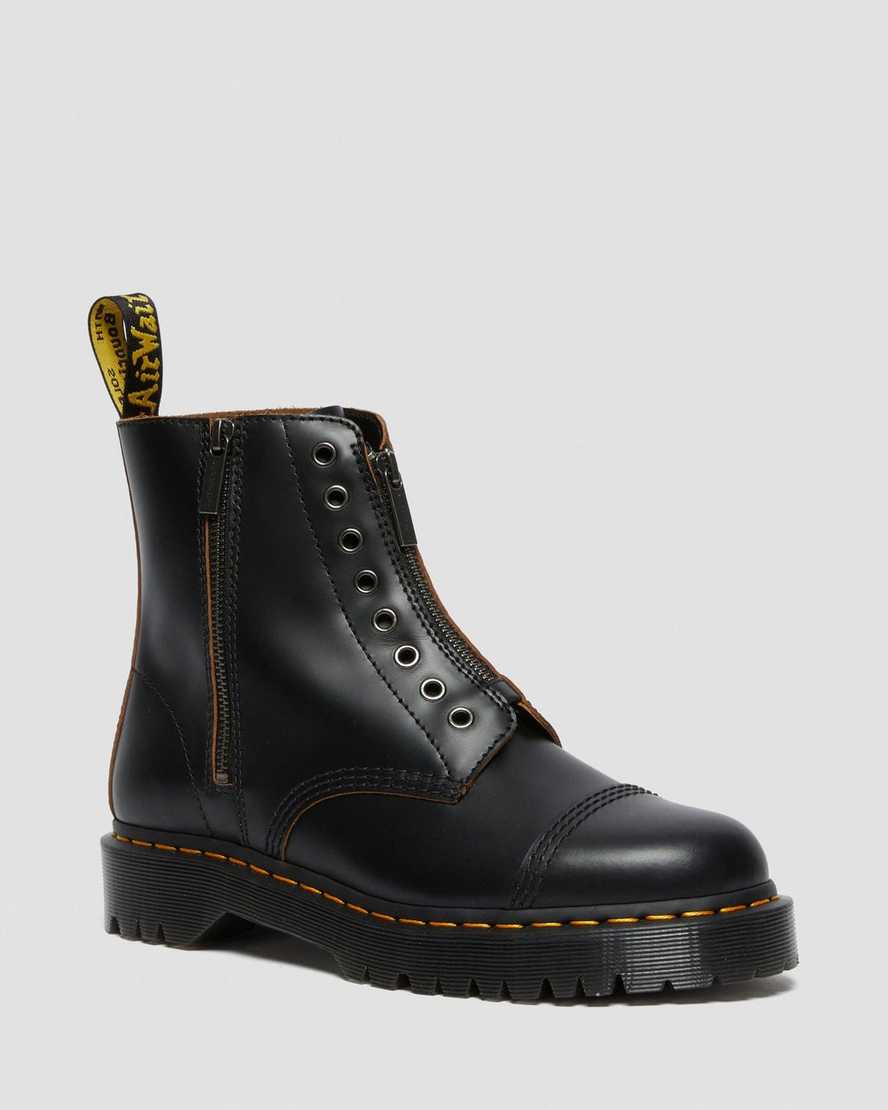 sorte dr martens 1460 laceless bex herre casual støvler