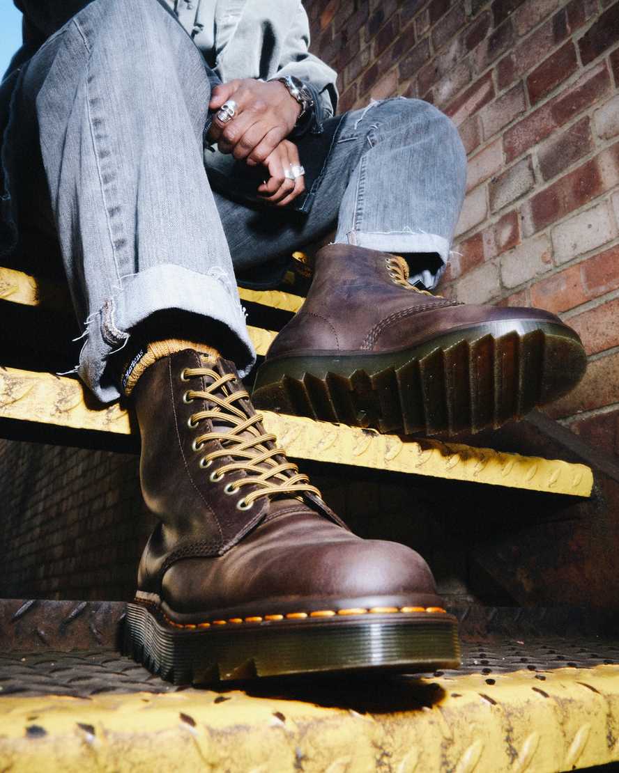 brune dr martens 1460 pascal ziggy herre casual støvler