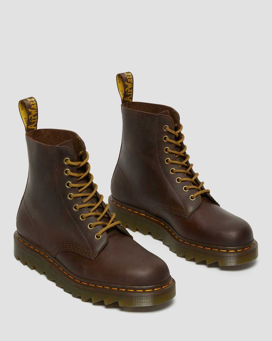 brune dr martens 1460 pascal ziggy herre casual støvler