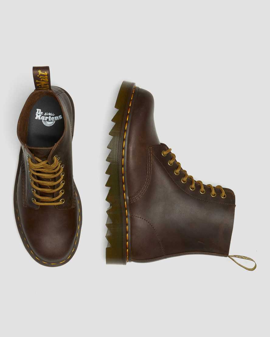 brune dr martens 1460 pascal ziggy herre casual støvler